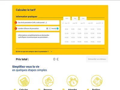 Inside date calendar desktop set by step