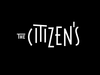 The Citizens - Horizontal lockup branding coffee hand lettering handlettering lettering lockup logo logotype mark type typography wordmark