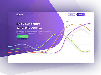 Grest - Header analytics clean grest link links management minimal platform track website