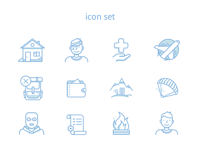 Icons a for new project set