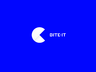 bite.it blue brand branding design eat logo