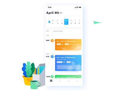 New Shot - 04/10/2018 at 01:28 PM app illustration ios schedule ui