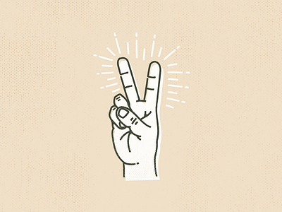 Peace hand illustration illustrator peace vector vintage