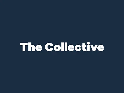 The Collective agency branding japanese logo navy san serif wordmark