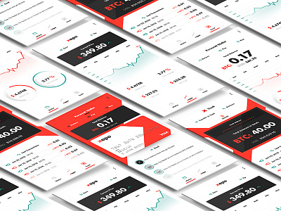 Crypto wallet app mockups data financial ui ui wallet app