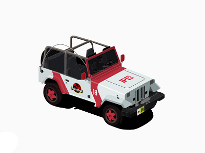 Jeep Wrangler (Jurassic Park) art artwork clean creative design designer graphic design jeep jeep wrangler jurassic park minimal sketch