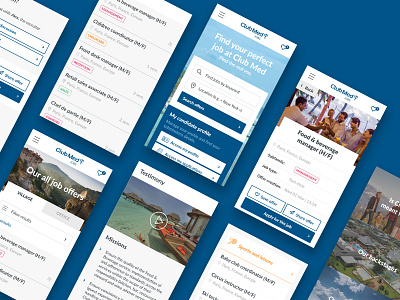 Club Med - Mobile First careers website careers design flat hr jobs mobile mobile first ui user ux website