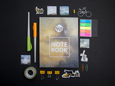 Sky notebook art design kickstarter notebook notebooklovers qr sky stationary