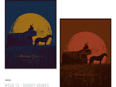 52 Random Gig Posters - Week 13 concert design gig poster guitar music poster screen print shakey graves