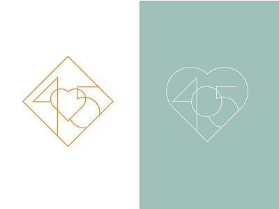 Love the 405 brand clean deco icon icons logo mark simple thin type