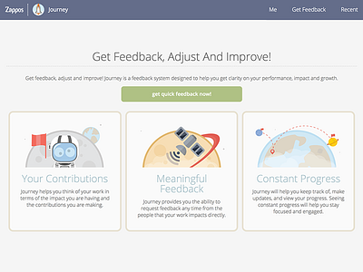 Feedback App illustration landing page ux visual design