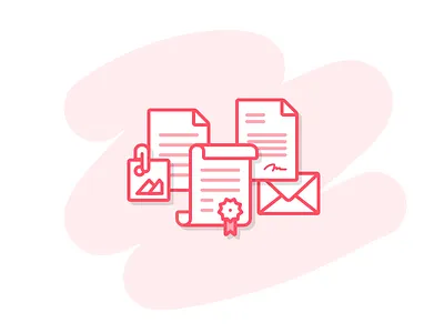 Documents diploma document file icon image letter office outline paper