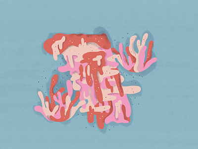 Letter N illustration seaweed