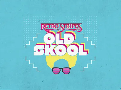 Stranger Things meets Miami Vice 80s blue magenta nc packaging retro shades socks type vintage yellow