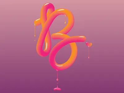 Alphabet Series -B alphabet b barbie drip drop female flow letters liquid paint water woman