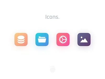 Icons. app blue colorful ios orange red violet
