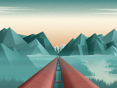BC Mountains canada infographic lake landscape mountains nature oil pipeline sky trees