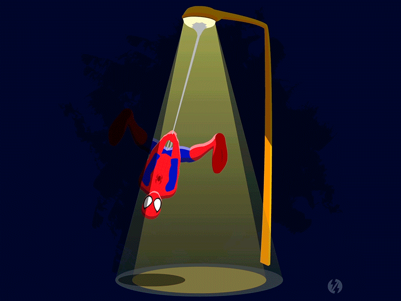 Swingin Spidey animation. illustration motion graphics