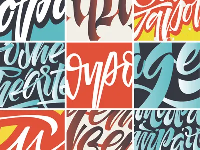 Lettering Details blue calligraphy fashion lettering letters ligature logo logotype mishapriem red type
