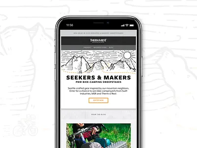 Bike Camping Email camping email design handdrawn illustration outdoor