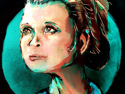 Leia Organa carrie fisher general organa illustration portrait princess leia star wars