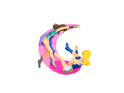 G is for Glow in 36daysoftype 36days 36days g 36daysoftype 36daysoftype 05 80s boxing fight girls glow illustration netflix series