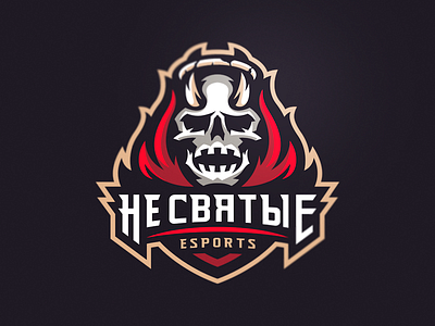 skull esport logo mascot skull sport team