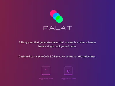 Palat landing page