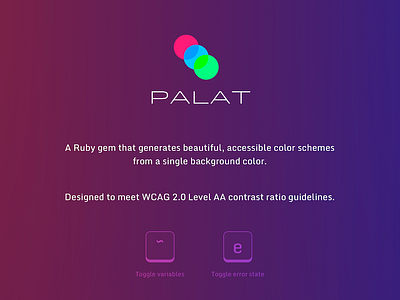 Palat landing page