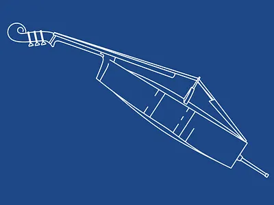 Contrabass contrabass illustration instrument lines music