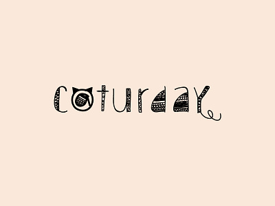 Caturday cats logo saturday typography