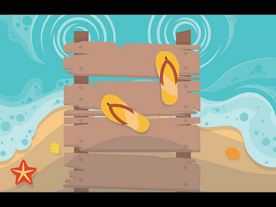Summer banner beach blue illustration sea summer vector wind