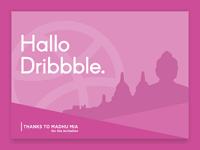 Hallo Dribbble. debut first shot logo design