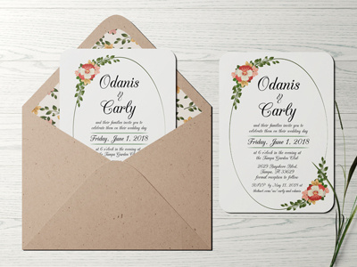 Elegant Wedding Invitation elegant floral graphic invitation wedding