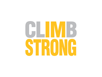 Climb Strong Logo climbing gym logo personal achievement positive strength strong