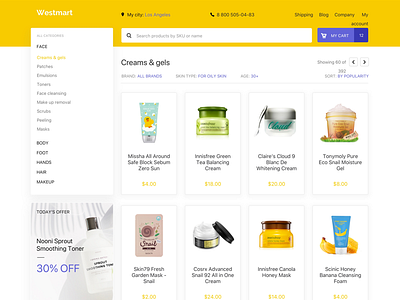 Westmart clean copied landing minimal page sketch ui ux website