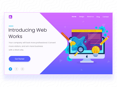 Web Landing Page clean design minimal ui ux web website