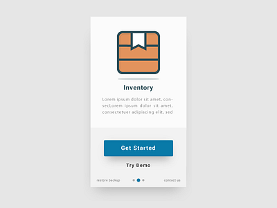 Oboarding Screen 2 intro screen minimalistic mobile ui onboarding