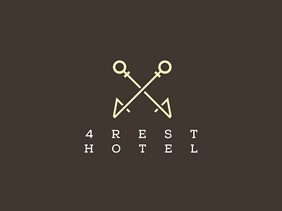 4Rest Hotel brand branding colorful corporate designer graphic identity key logo logotype rebranding sign