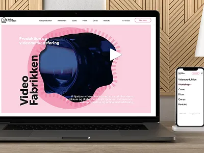 Videofabrikken case circle dots landingpage punk purple video