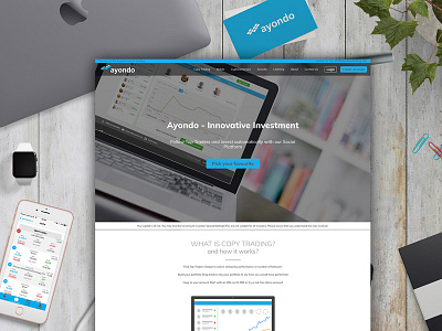 Hero promo image ayondo branding fintech ui ux web