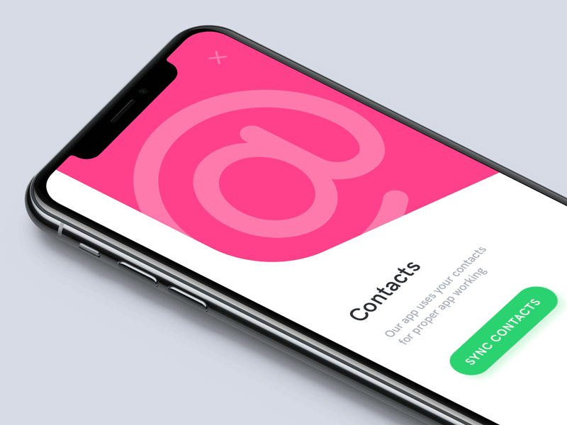Contacts Sync animation app contact gif ios mail request