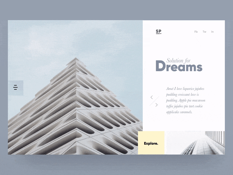 Architecture Animation animation gif interaction landing principle sketch ui ux