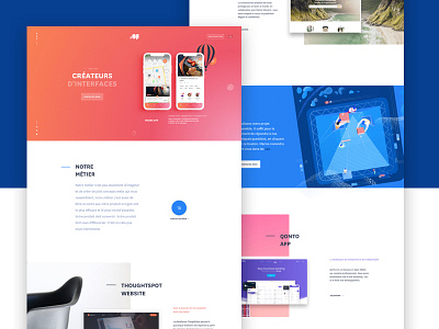 AgenceMe Rebranding agency colors home landing me rebranding ui ux