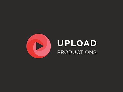Upload Productions - final design aiste brand designer branding branding agency colorful gradient illusion icon brand infinity symbol company orange swirl loop red logo mark startup logo design tieatie