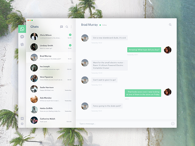 Franz App Redesign app franz mac messages messaging responsive ui ux whatsapp