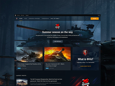 World of Tanks Blitz portal ui ux vd