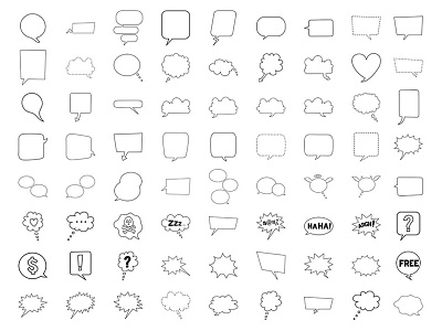 Free Vector Speech Bubbles bubbles chat design elements free freebie graphics speech vector