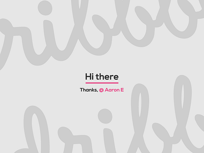 Hi Dribbble! clean debut design minimal new welcome