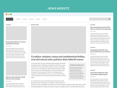 News Wireframe desktop ui ux website wireframes xd